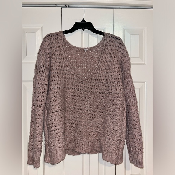 Free People Womens Crashing Waves Slouchy Oversized Wool Knit Pullover Sweater - Picture 3 of 10